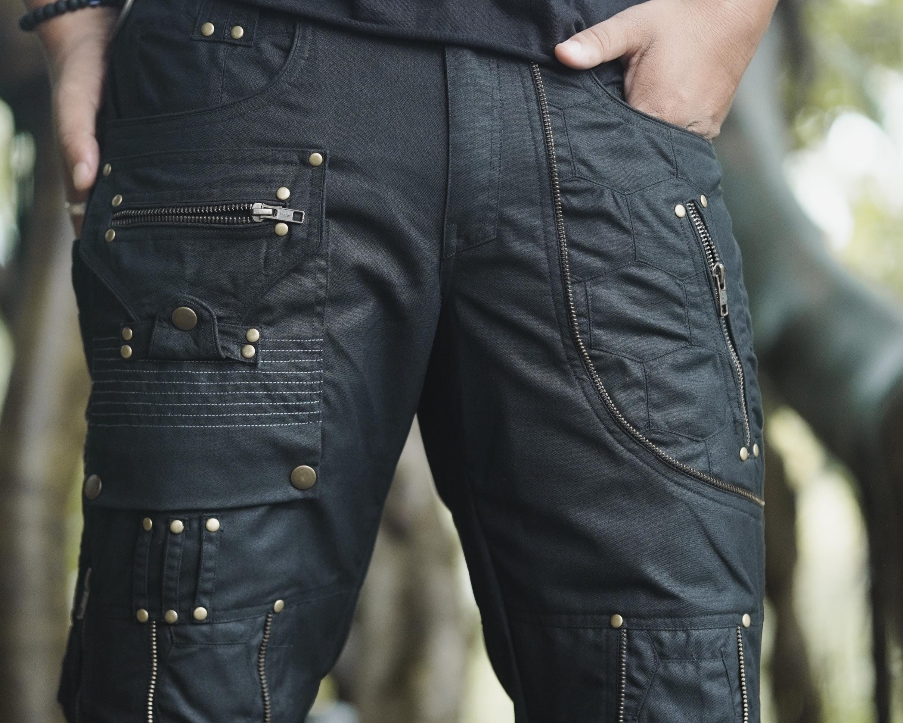 Men's Black Tech Cargo Trousers
