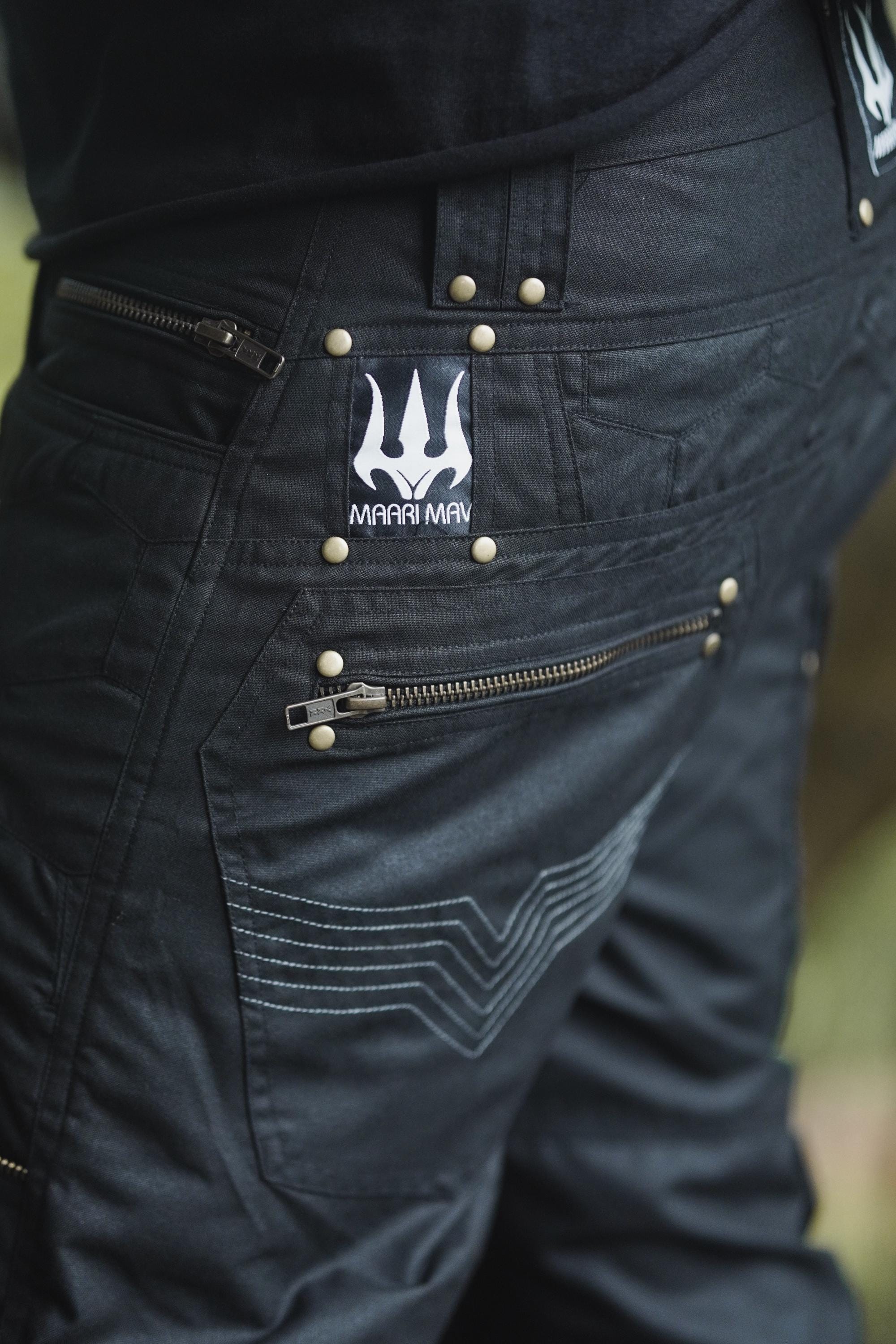 Men's Black Tech Cargo Trousers — view 4