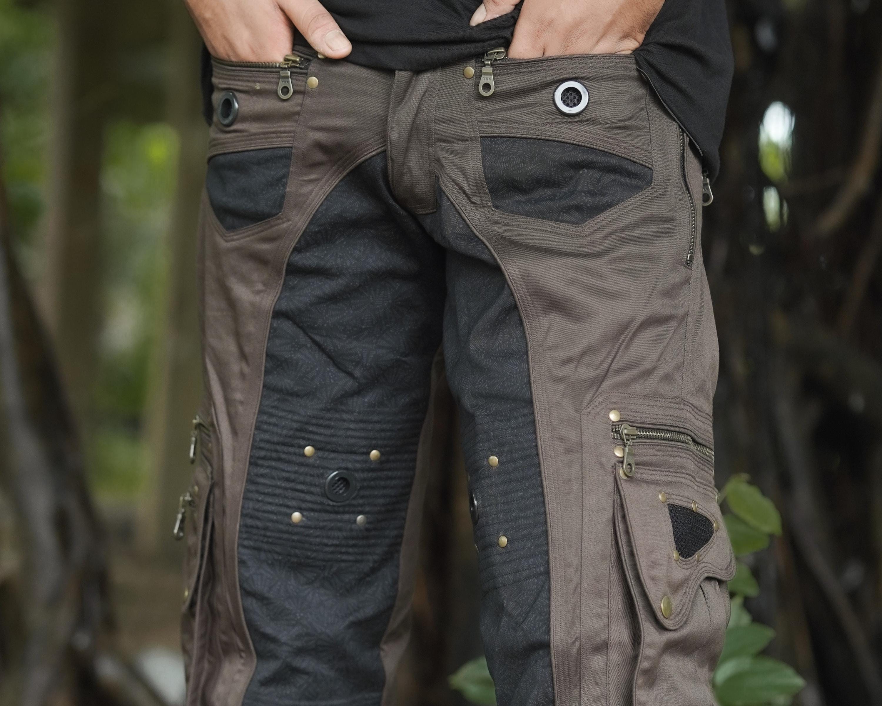 Men's Brown Organic Cotton Twill Cargo Trouser
