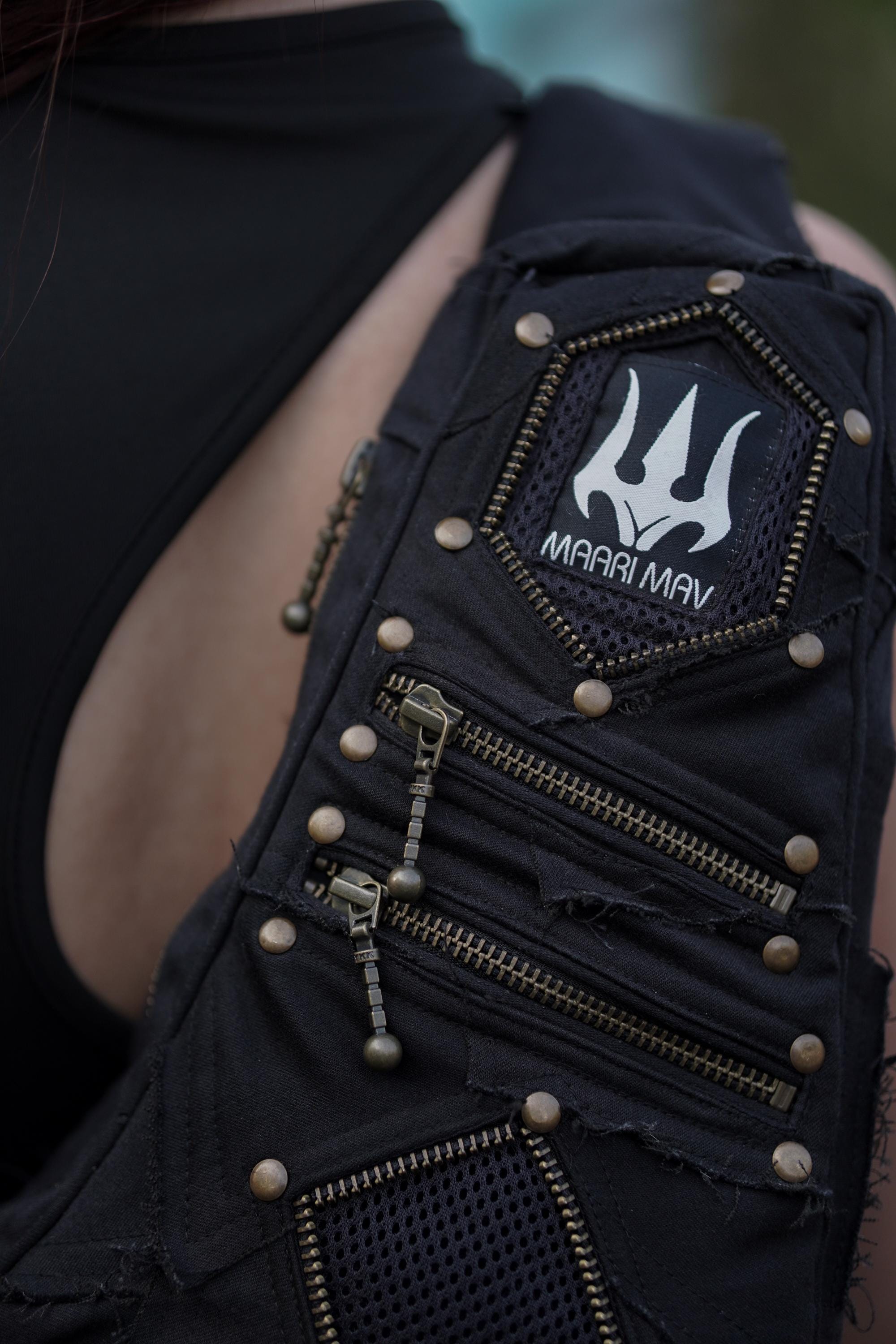 Dark Edition Handmade Unisex Black Sling Bag β view 4
