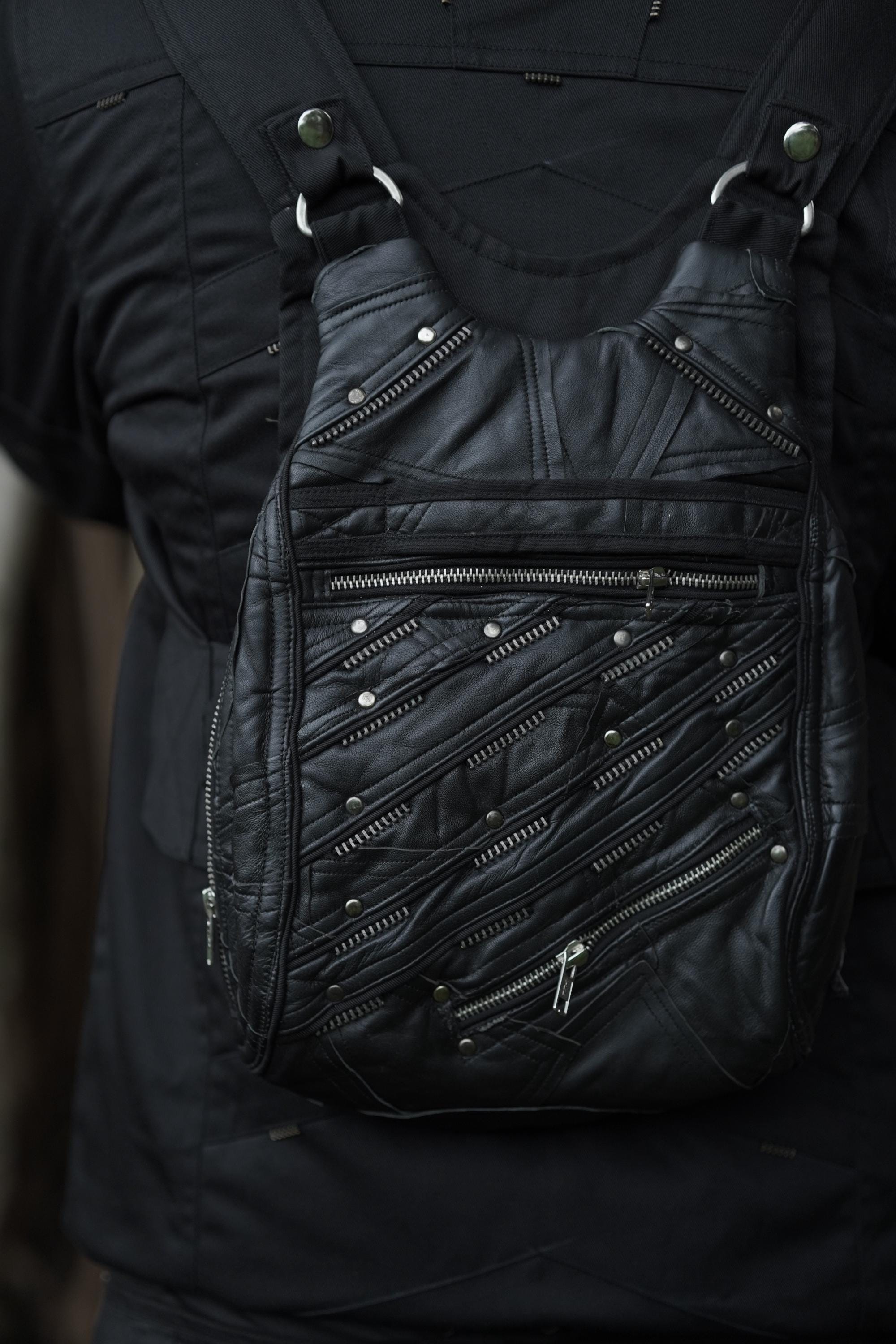 Galactic Flow Patchwork Leather Utility — view 3