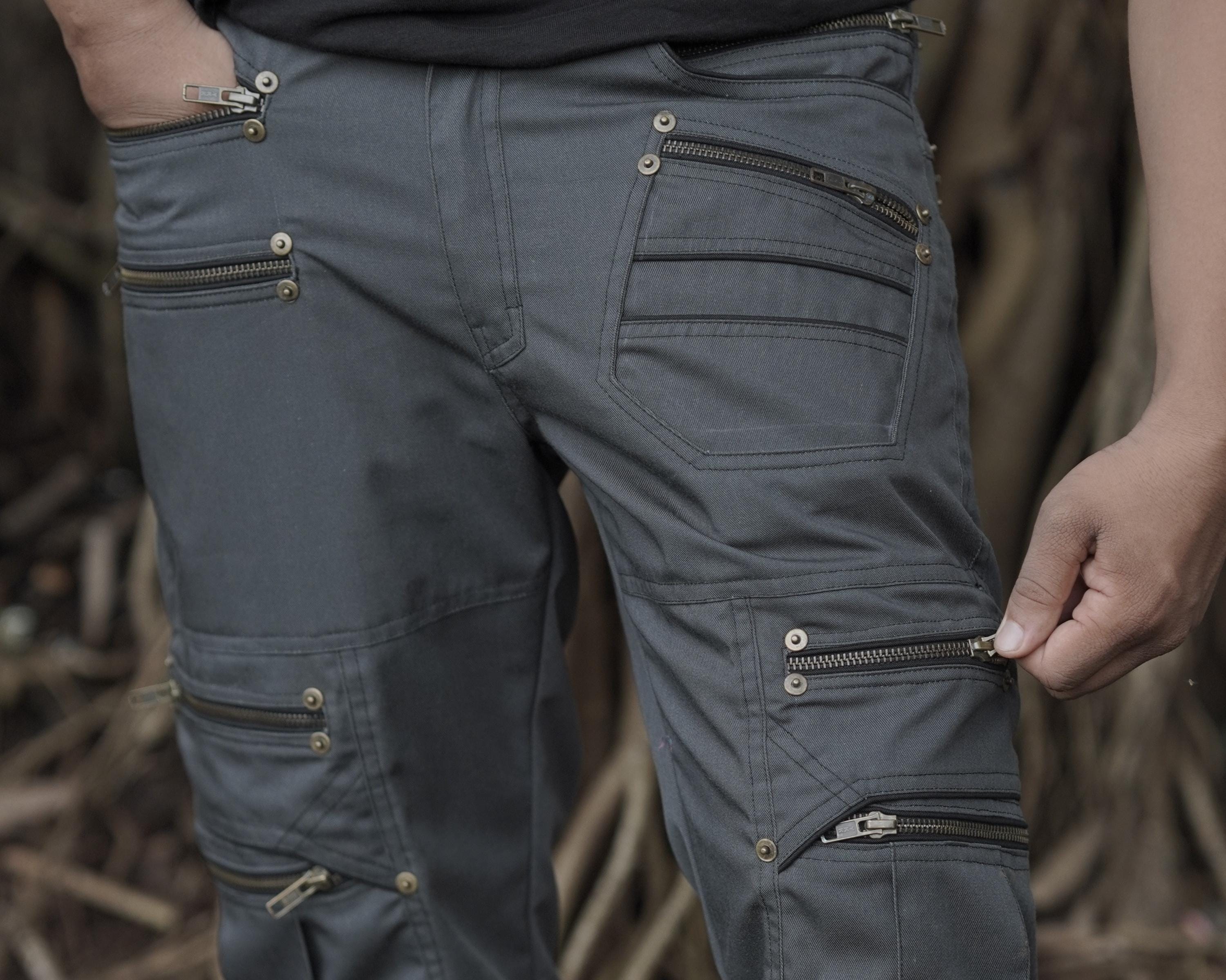 Grey Cotton Twill 3/4 Pants