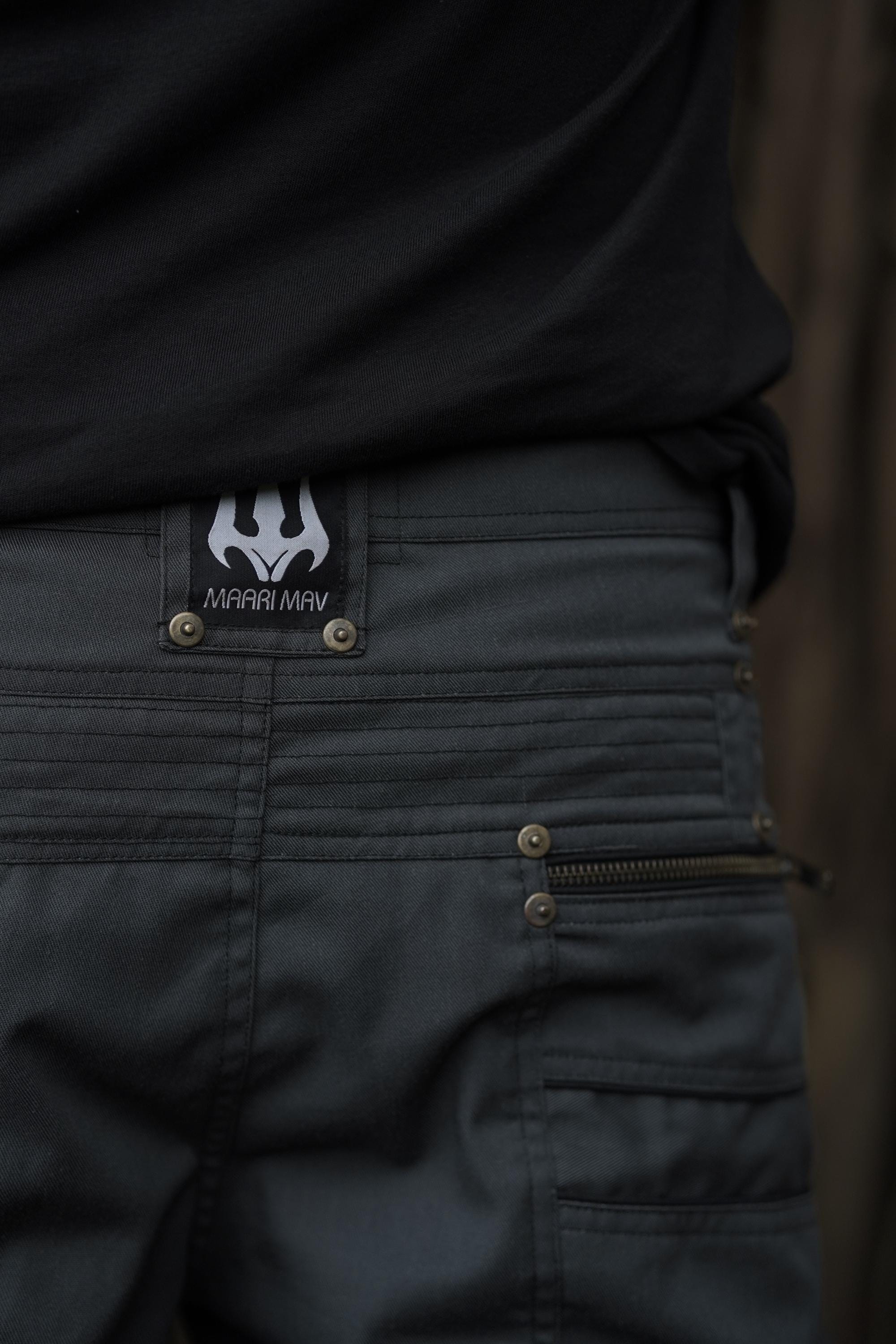 Grey Cotton Twill 3/4 Pants — view 5