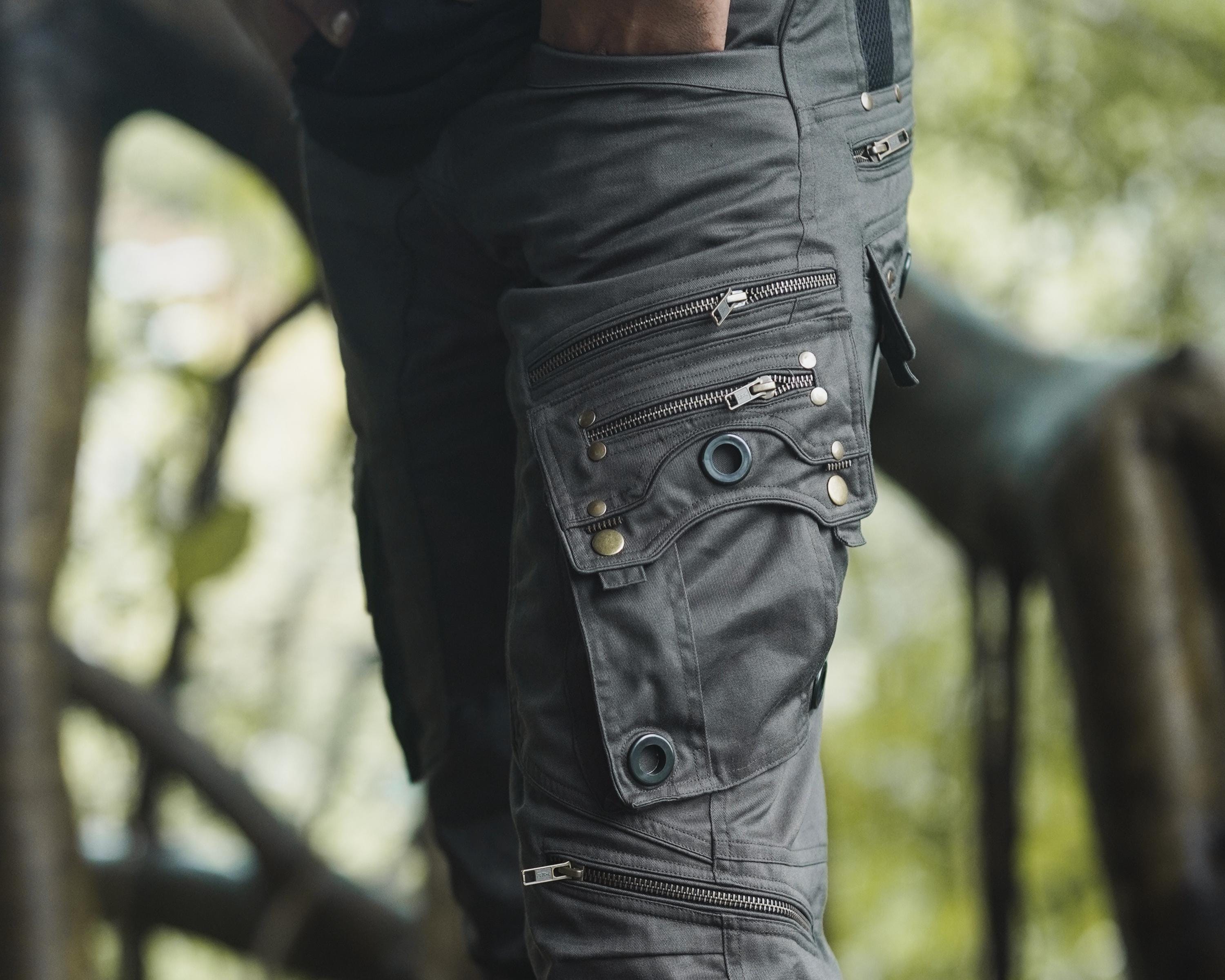 Men's Grey Twill Tactical Cargo Pants