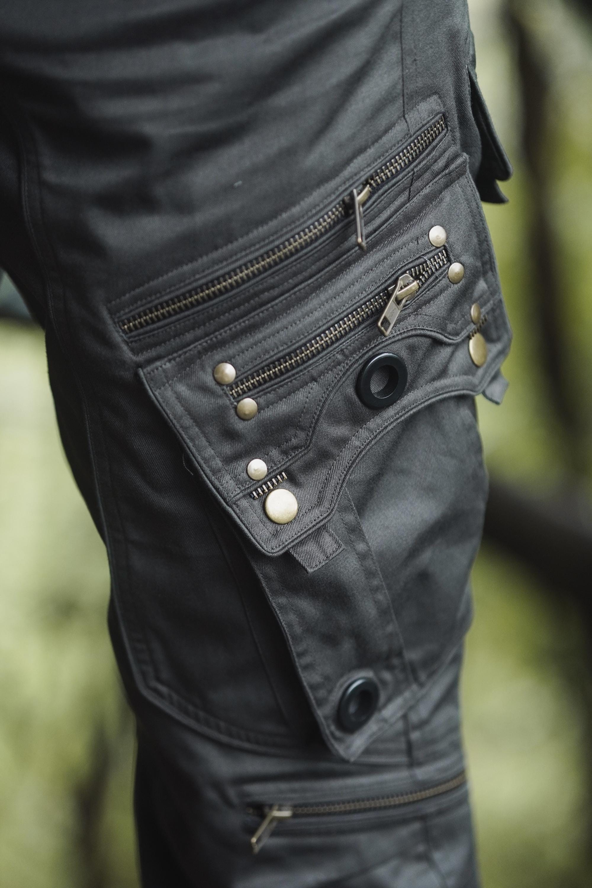 Men's Grey Twill Tactical Cargo Pants — view 3
