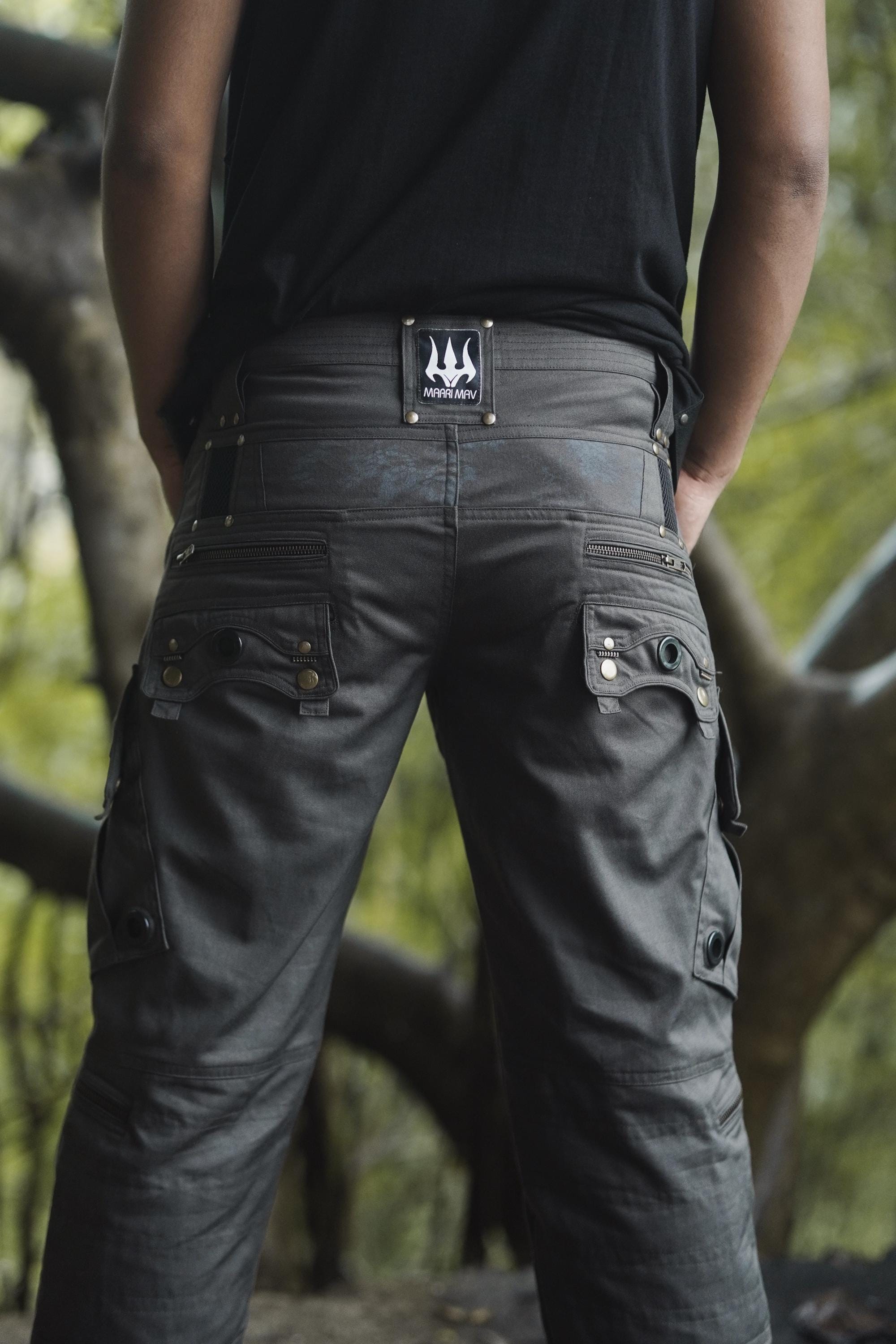 Men's Grey Twill Tactical Cargo Pants — view 6