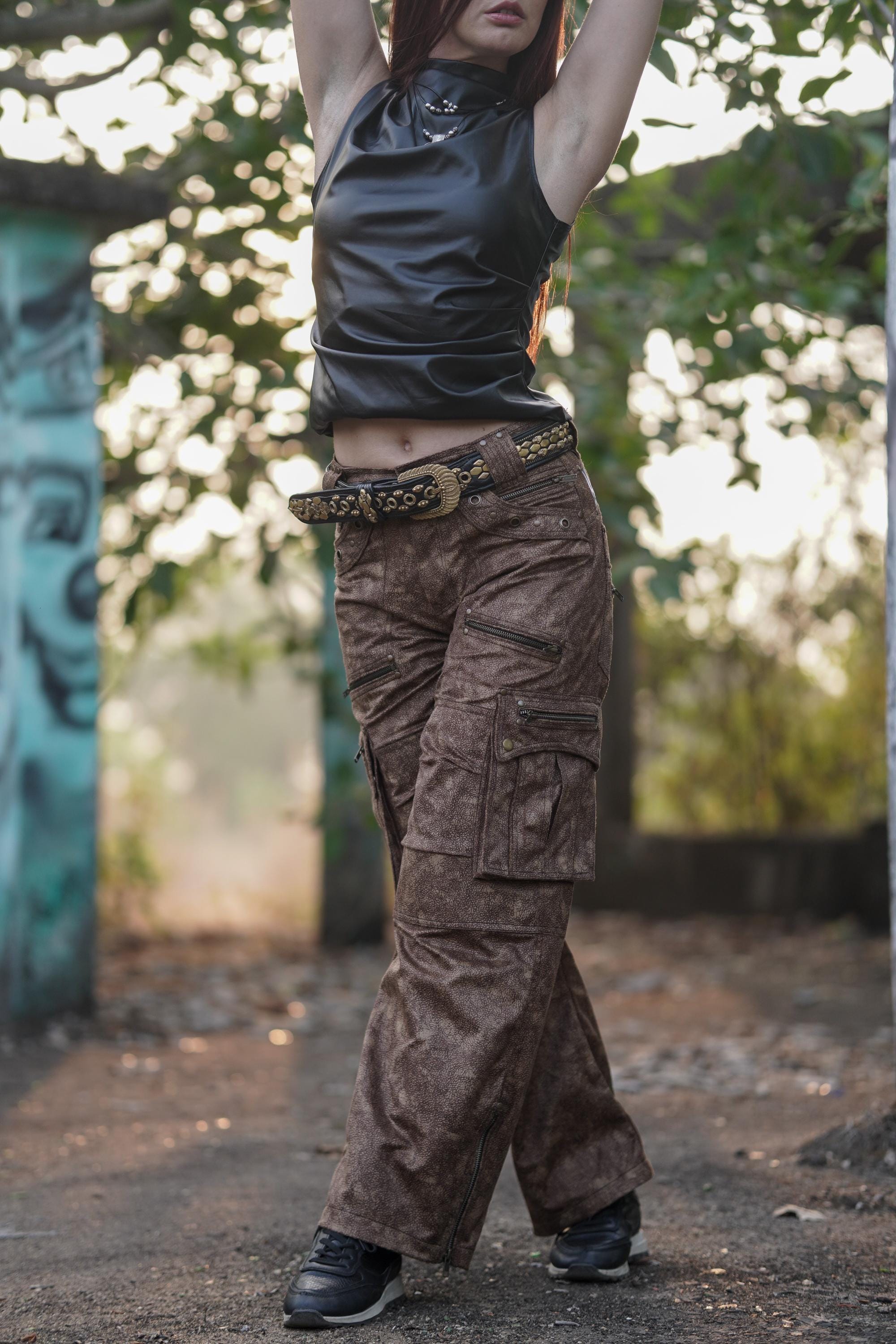 Women's Velvet Twill Cargo Pants — view 3
