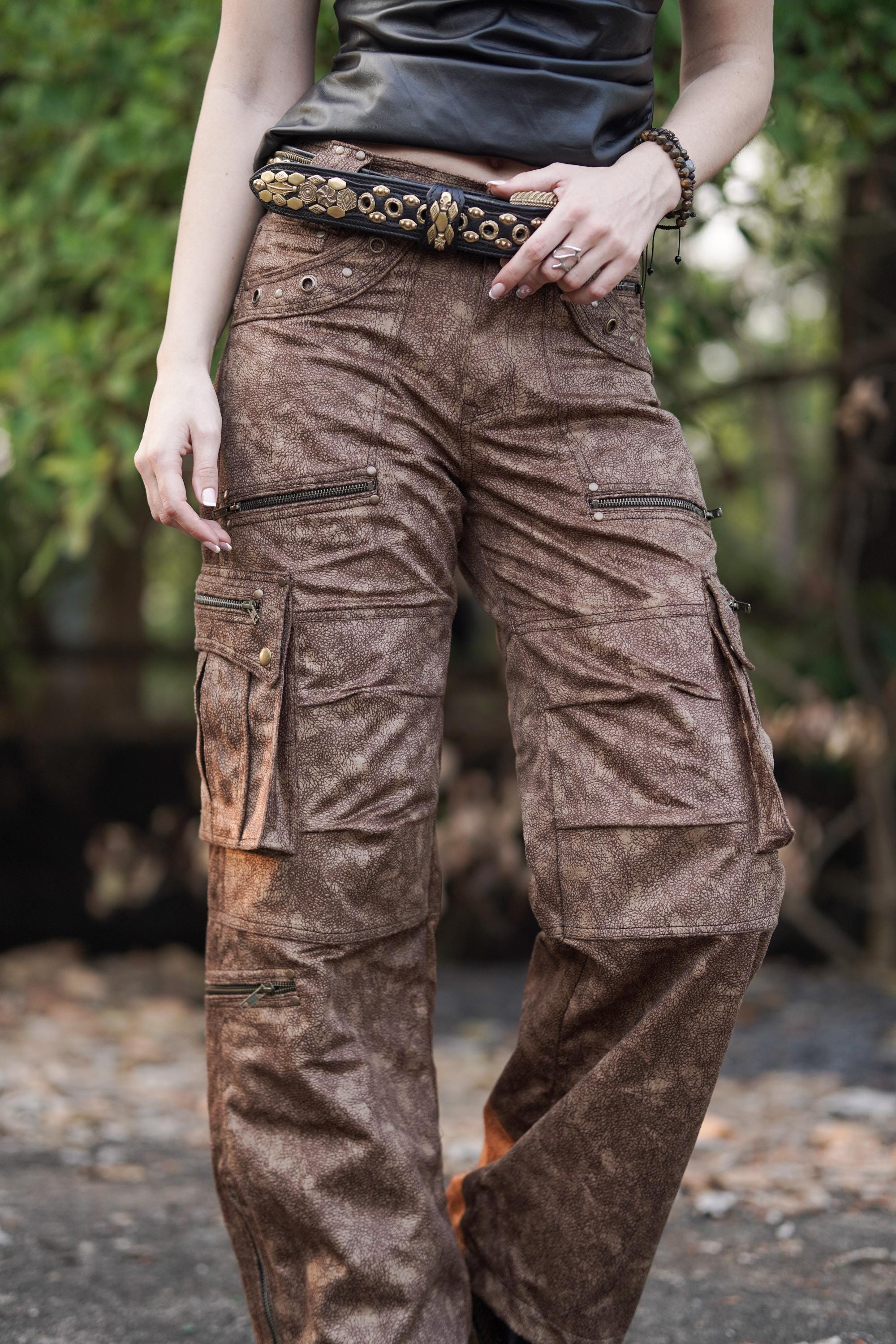 Women's Velvet Twill Cargo Pants — view 4